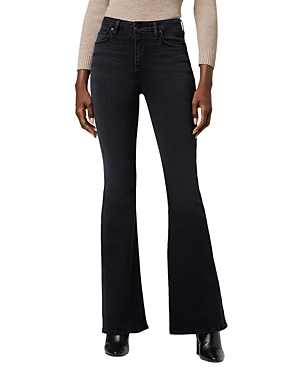 HUDSON HOLLY HIGH RISE FLARE JEANS IN NOIR