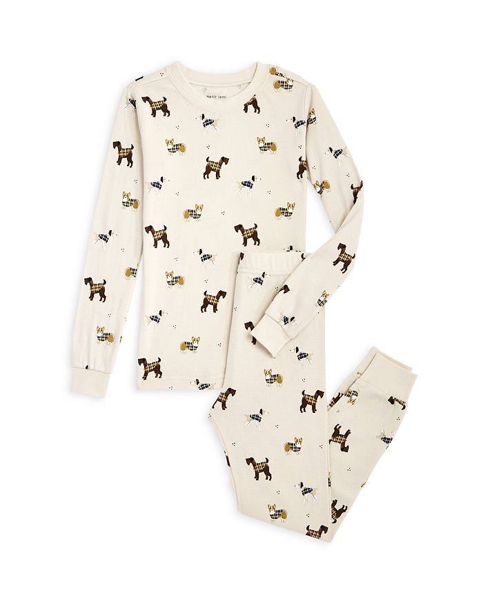 petit lem Girls' Dogs Print Pajama Set - Little Kid | Bloomingdale's