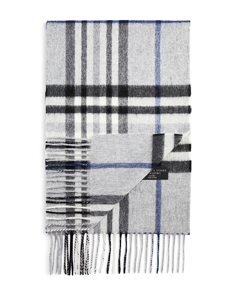 The Men's Store At Bloomingdale's Exploded Plaid Cashmere Scarf - Exclusive In Asphalt Gray