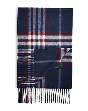 The Men's Store At Bloomingdale's Exploded Plaid Cashmere Scarf - 100% Exclusive In Navy