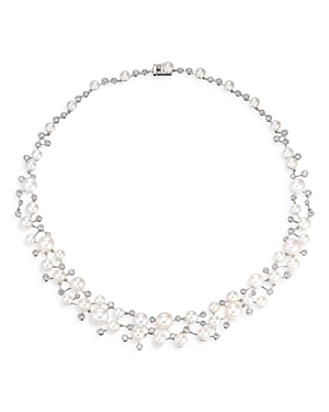 Shop Anabela Chan 18k White Gold Plated Sterling Silver Constellation Collection Simulated Diamond & Cultured Freshwat