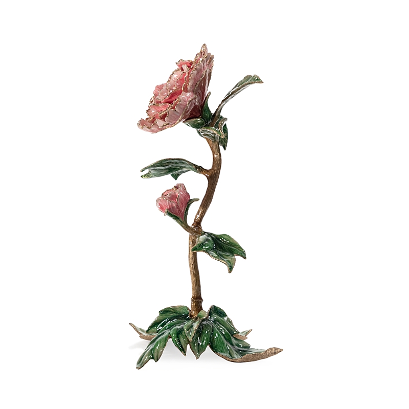 Jay Strongwater Peony Objet In Pink
