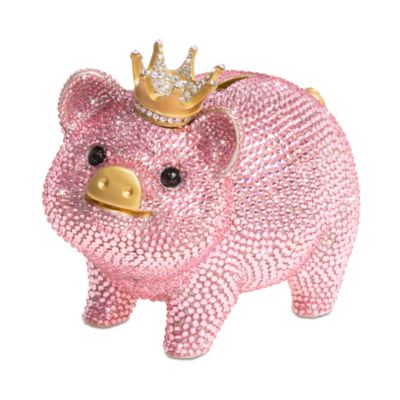 Jay Strongwater - Pav&eacute; Piggy Bank with Crown