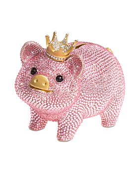 Jay Strongwater - Pavé Piggy Bank with Crown