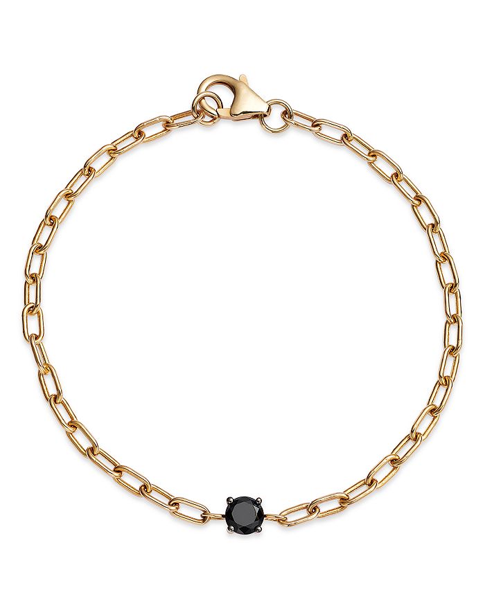 Bloomingdale's - Black Diamond Paperclip Link Bracelet in 14K Yellow Gold, 0.50 ct. t.w. - 100% Exclusive