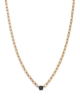 Bloomingdale's - Black Diamond Paperclip Link Necklace in 14K Yellow Gold, 0.50 ct. t.w. - 100% Exclusive