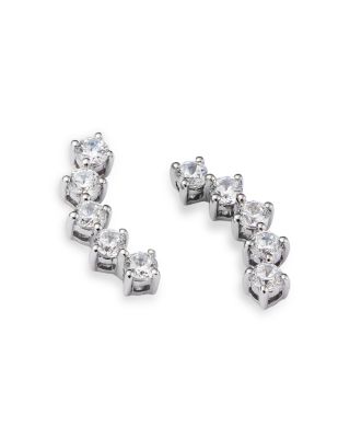Diamond Ear Climbers in 14K White Gold, 0.50 tcw 