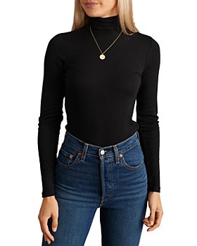 Equipment Black Silk-blend Turtleneck Sweater  Turtle neck, Black long  sleeve sweater, Ribbed turtleneck sweater