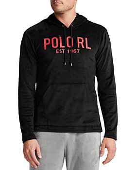 Polo Ralph Lauren - Stretch Velour Logo Print Sleep Hoodie