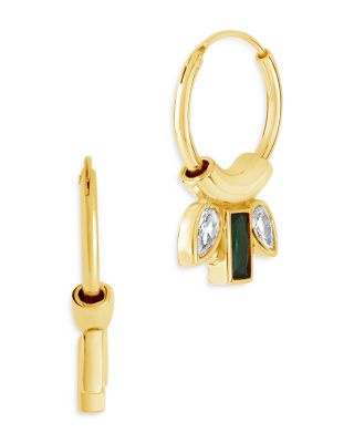 Sterling Forever - Helena Huggie Hoop Earrings