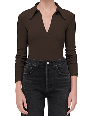 Citizen Of Humanity Alba Polo Top In Pony (dk B