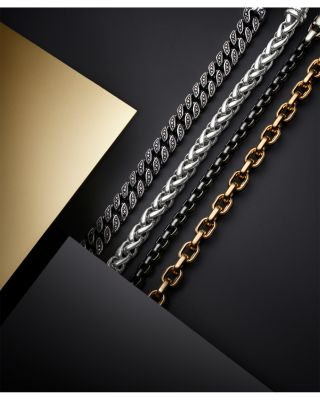 Men's Sterling Silver Wheat Chain Link Bracelet, 6mm