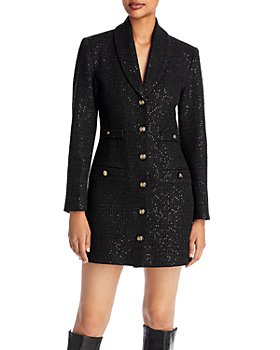 AQUA - Sequined Tweed Blazer Dress - 100% Exclusive