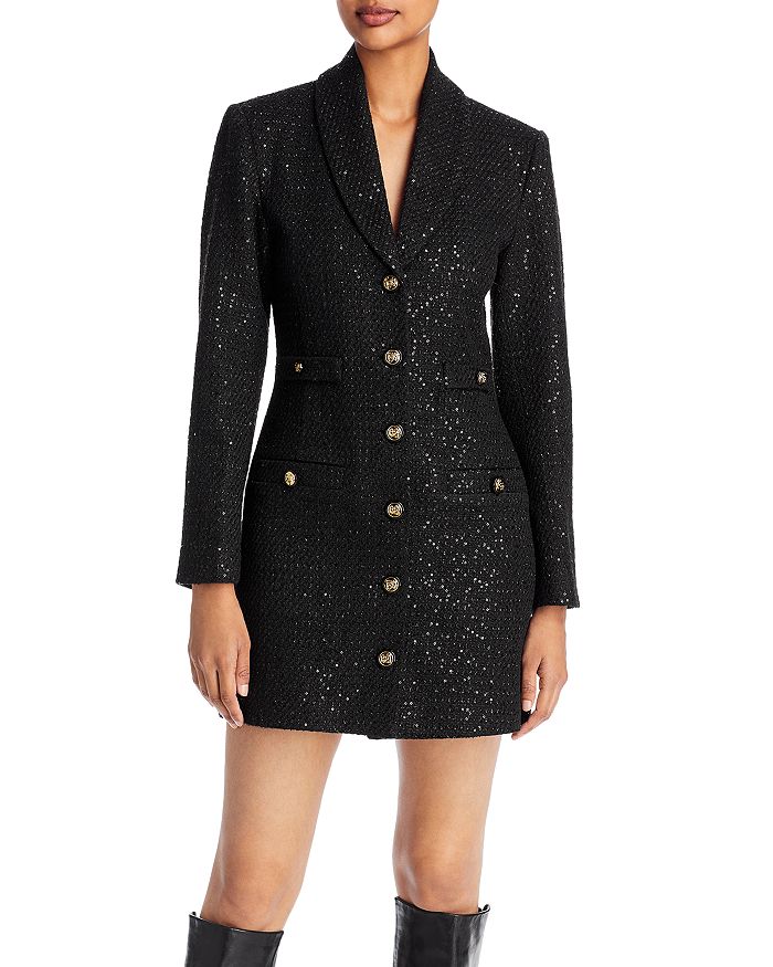 Sequin Tweed Preppy Blazer - Women - Ready-to-Wear