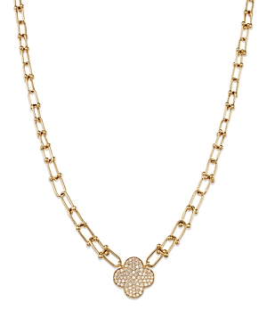Bloomingdale's Diamond Clover Pendant Necklace in 14K Yellow Gold, 0.50 ct. t.w. - 100% Exclusive
