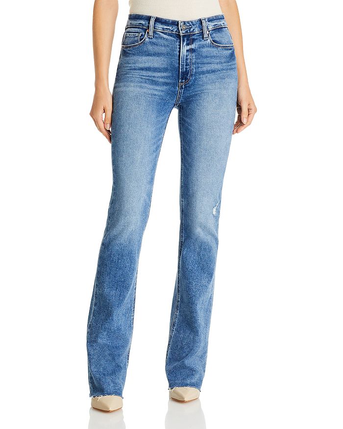 PAIGE High Rise Bootcut Laurel Canyon Jeans in Tapestry - 100