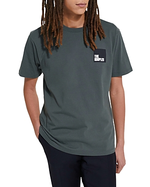 The Kooples Cotton Patch Logo Graphic Tee In Green