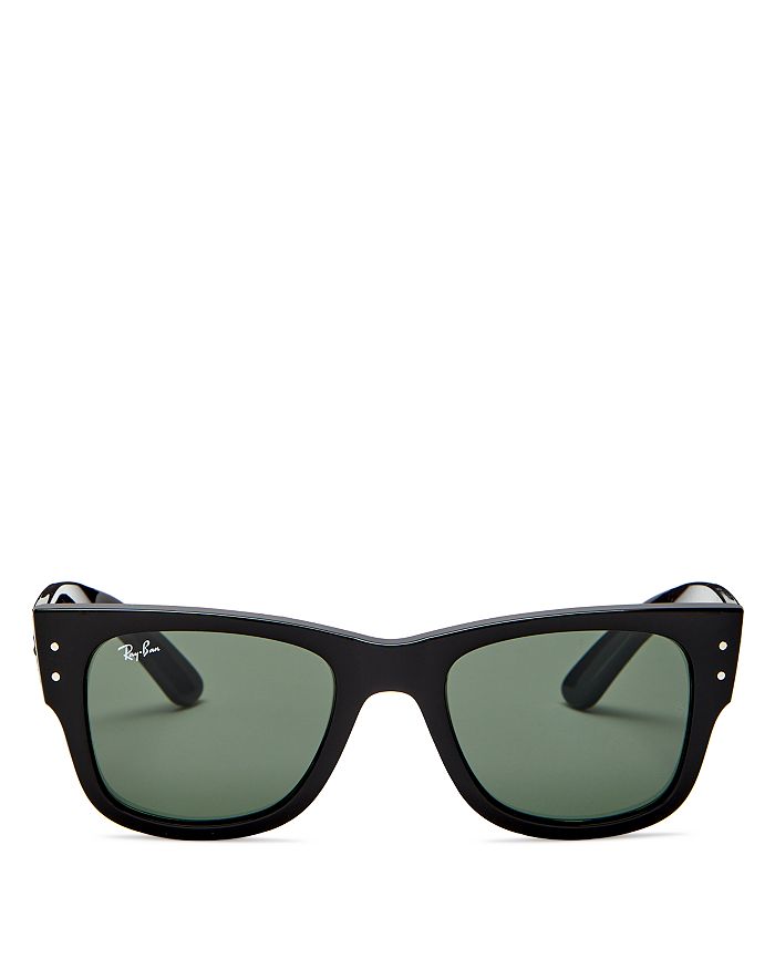 Ray Ban Ray-ban Square Sunglasses, 51mm In Black/green Solid