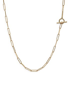 David Yurman - DY Madison Elongated Chain Necklace in 18K Yellow Gold, 20"