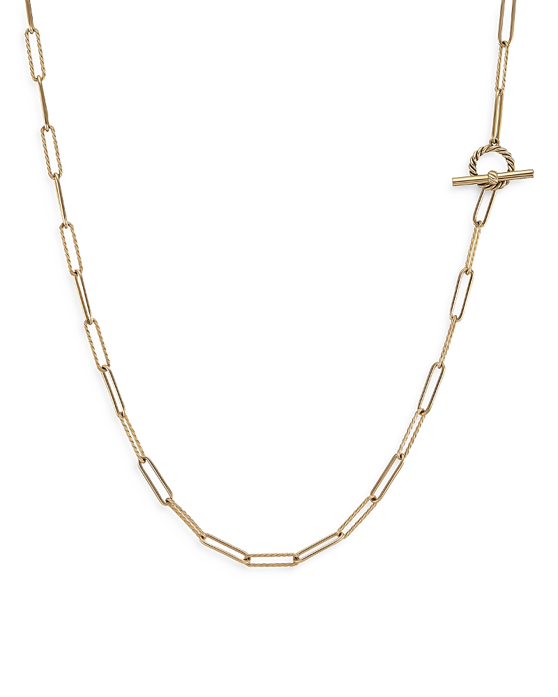 David Yurman Dy Madison Elongated Chain Necklace in 18K Yellow Gold, 20