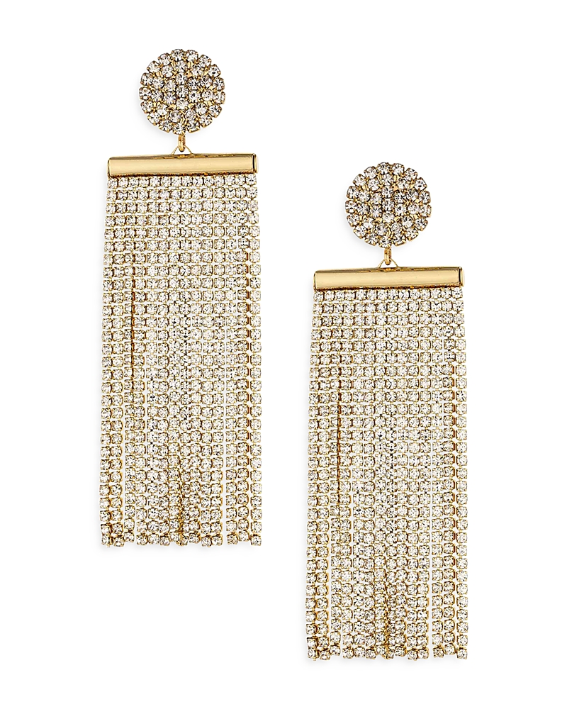 Ettika All The Movement Fringe Drop Earrings In 18k Gold Plate In Gold