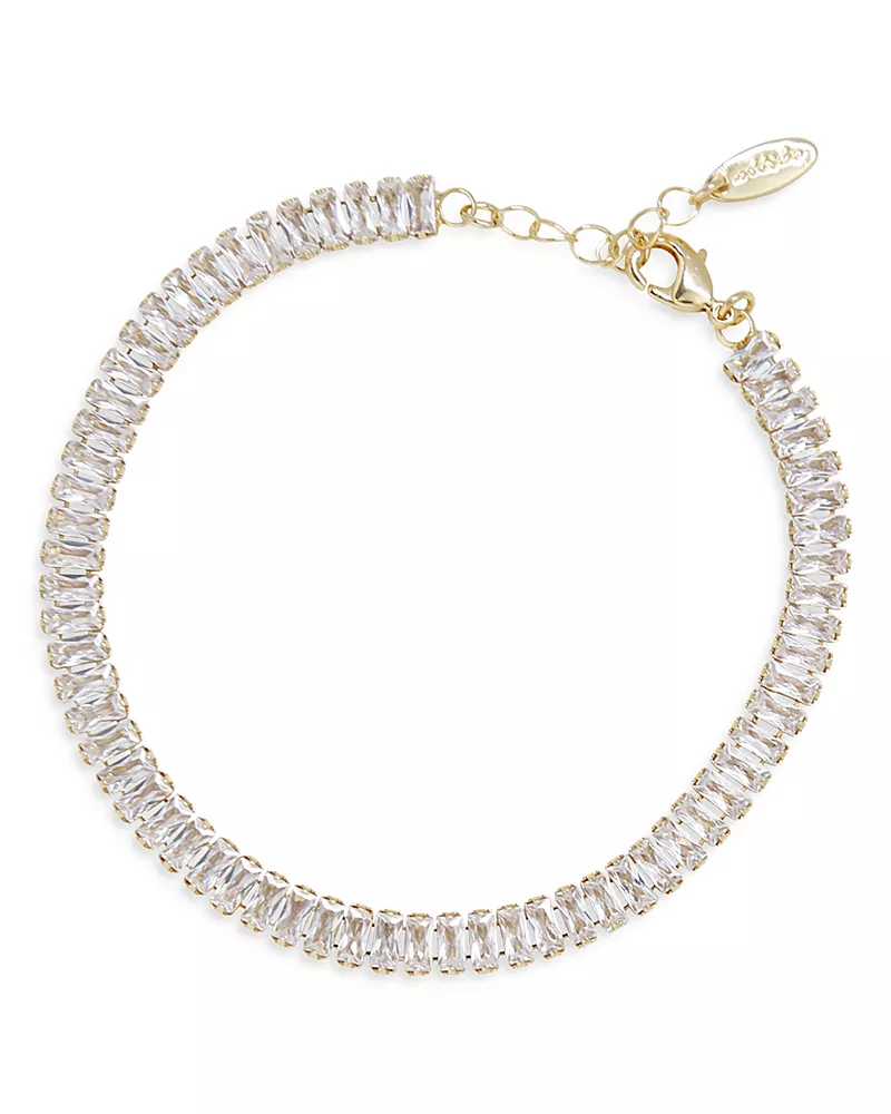 Ettika Baguette Ankle Bracelet in 18K Gold Plate