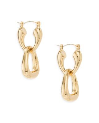 Ettika - Double Dangle Hoop Earrings in 18K Gold Plate