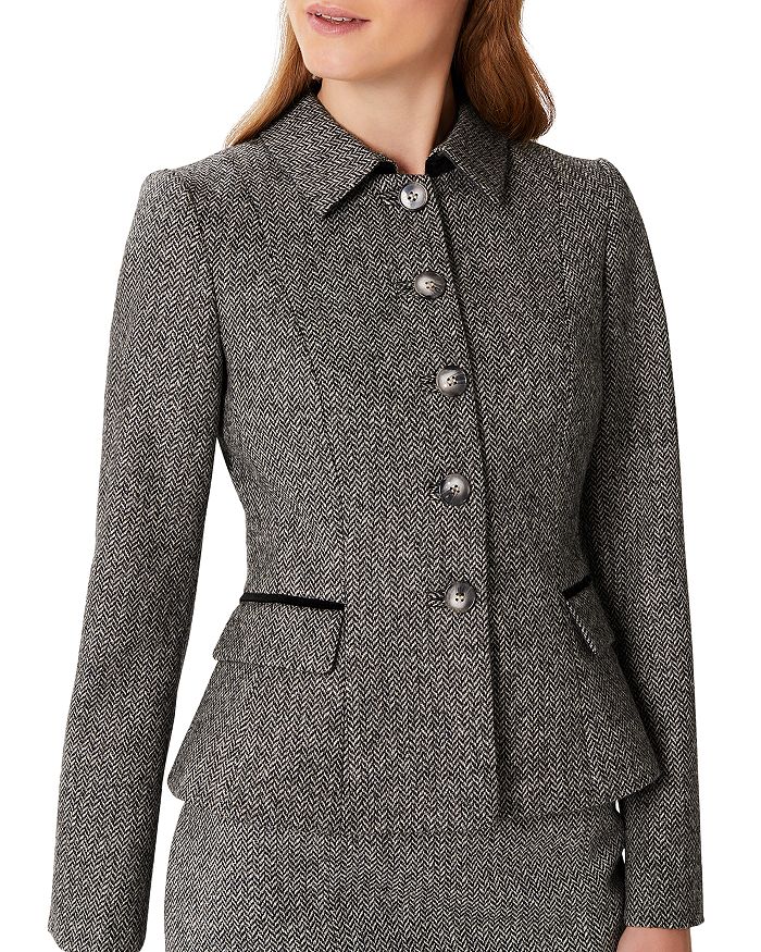 HOBBS LONDON Daniella Herringbone Jacket Bloomingdale's