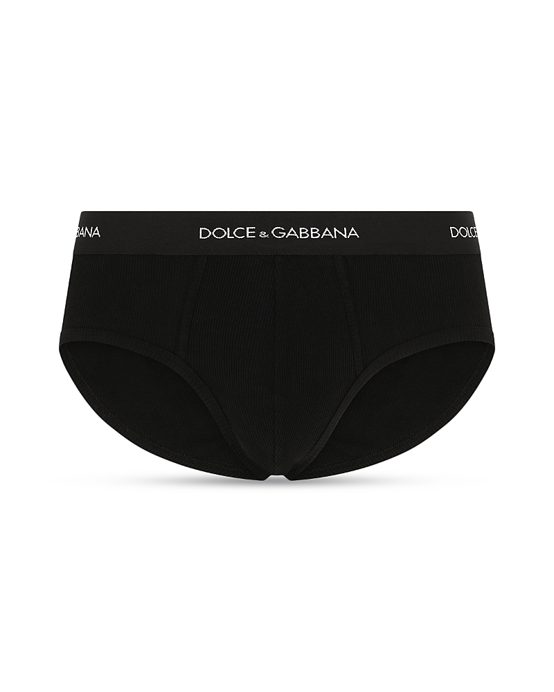 Dolce & Gabbana Pack Containing Two Brando Briefs Of The Same Color In Black