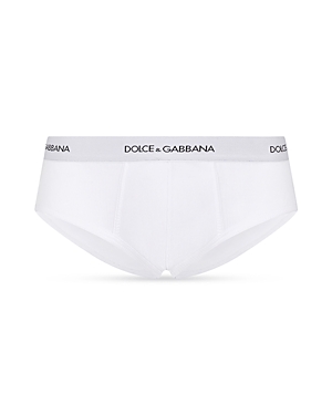 Shop Dolce & Gabbana Brando Cotton Brief In White