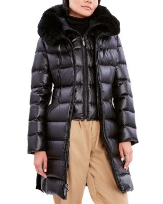 Kat Shearling Trim Down Puffer Coat