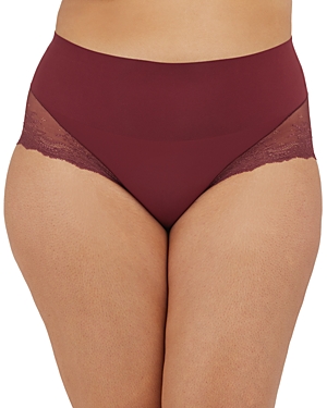 Spanx Undie-tectable Lace Hi-hipster Panty In Sangria