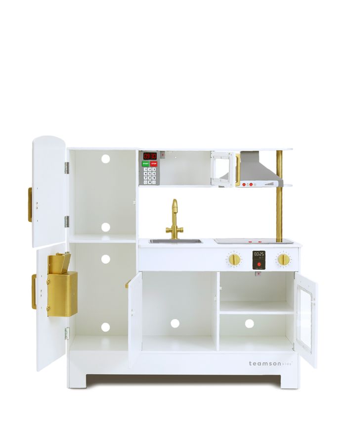 Kids Little Chef Munich Retro Play Kitchen White - Ages 3-7