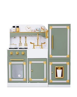 Teamson Kids Versailles Deluxe Classic Play Kitchen Olive Green - Ages 3-7