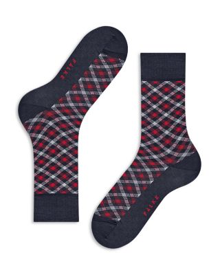 Smart Cotton Blend Check Socks