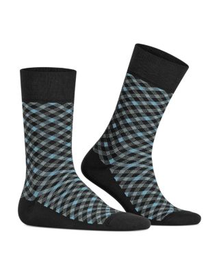 Smart Cotton Blend Check Socks