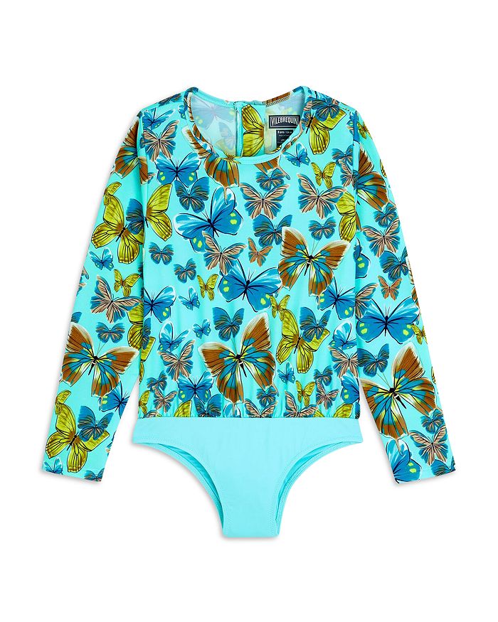 Vilebrequin Girls' Printed Rash Guard Bodysuit Little Kid