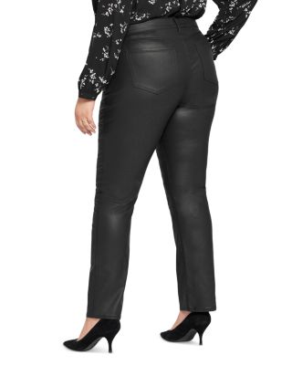 Marilyn Coated High Rise Straight Leg Jeans