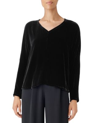 Eileen fisher dolman sleeve velvet top on sale