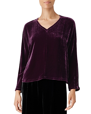 EILEEN FISHER VELVET DOLMAN SLEEVE TOP