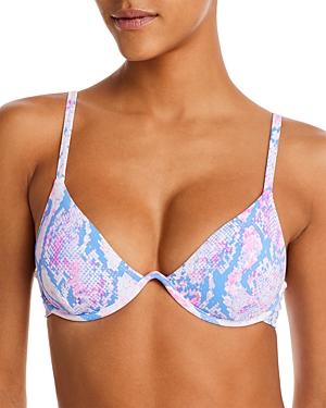 Aqua Swim Snake Print Underwire Bikini Top - 100% Exclusive In Pink Multi