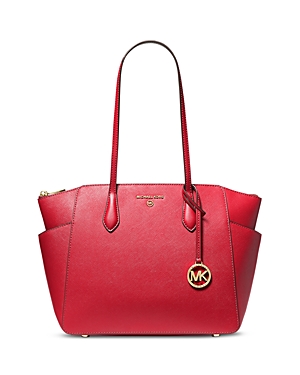 Michael Michael Kors Marilyn Medium Trapeze Tote In Crimson/gold