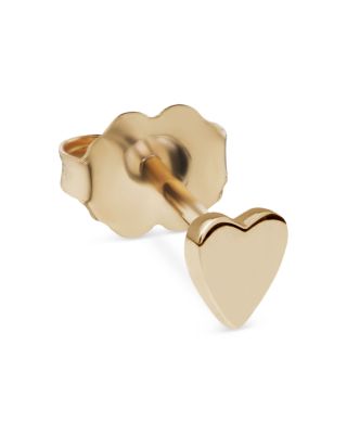 MARIA TASH - 14K Yellow Gold Polished Heart Single Stud Earring