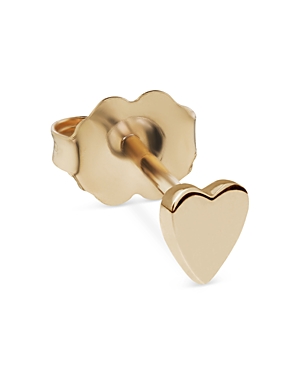 Shop Maria Tash 14k Yellow Gold Polished Heart Single Stud Earring