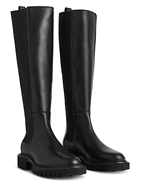 Shop Allsaints Women's Maeve Pull On Riding Boots In Black