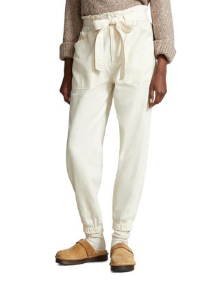 Ralph Lauren Paperbag Waist Straight Leg Belted Pants | Bloomingdale's
