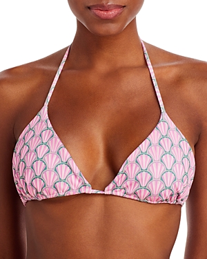 Fifi Seashell Print Triangle Bikini Top