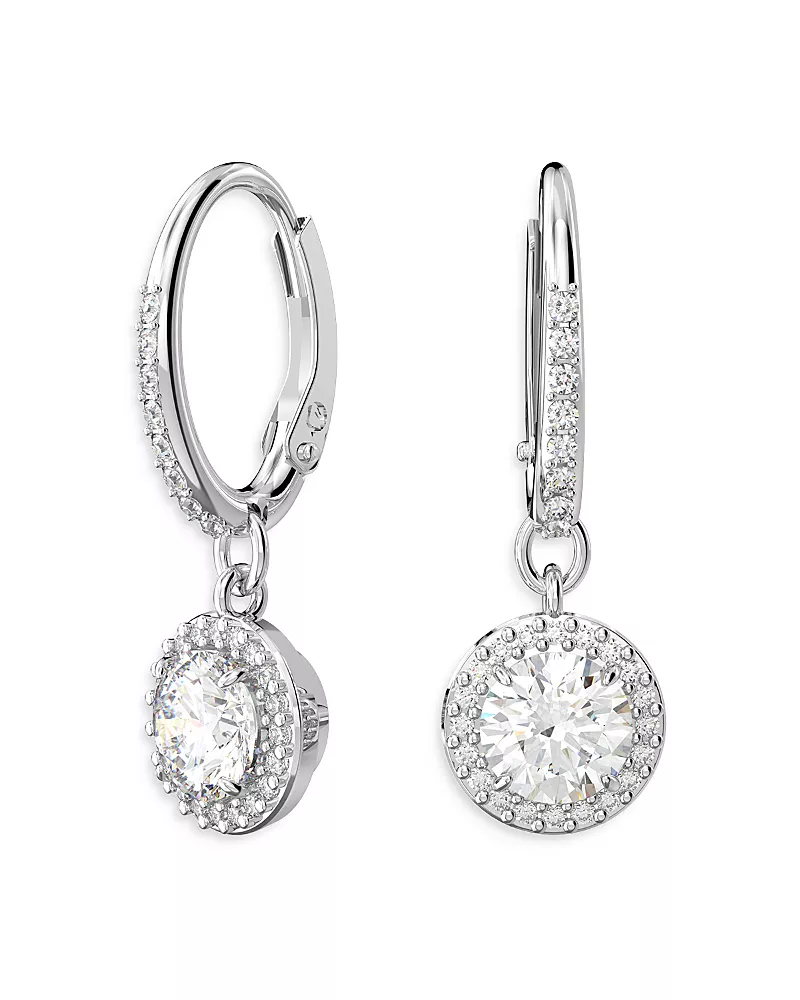 Swarovski Una Huggie Hoop Drop Earrings