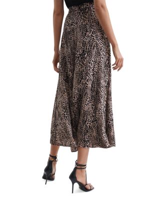 【海外限定】REISS☆スカートBlack Katia Printed Slip Midi Ski REISS Katia Printed Slip Skirt | Bloomingdale's