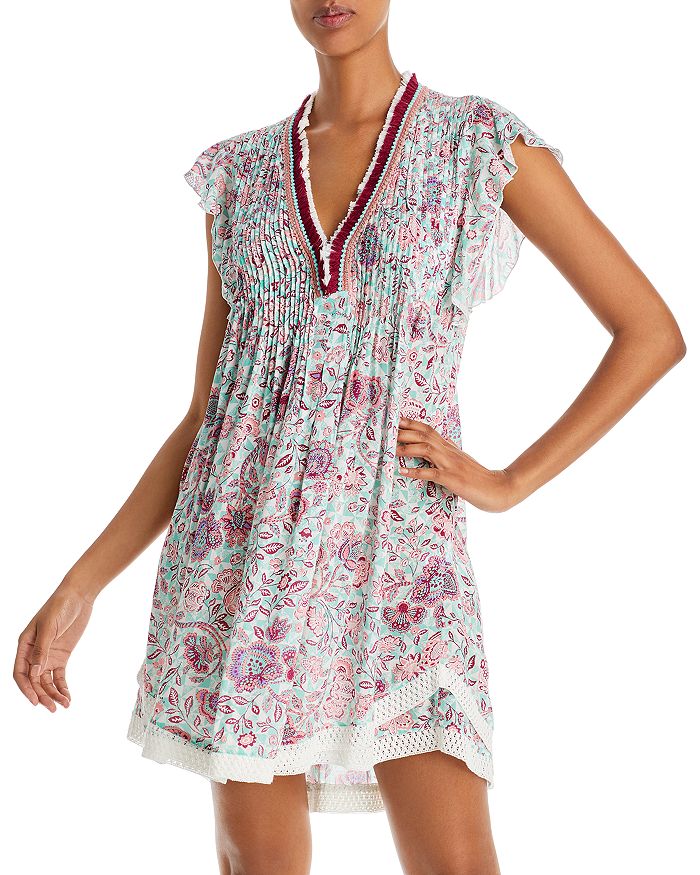 Poupette St. Barth Sasha Crochet Trim Dress Bloomingdale s